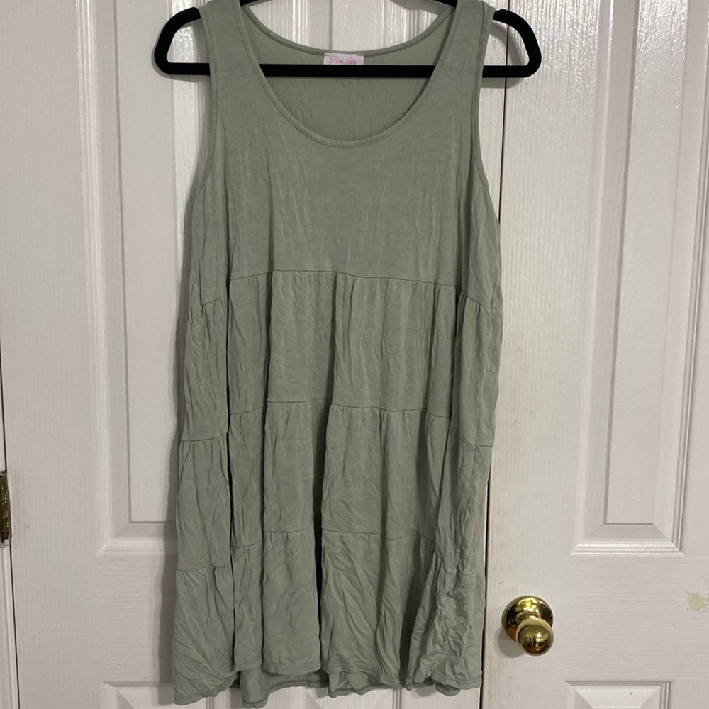 Sage tank dress